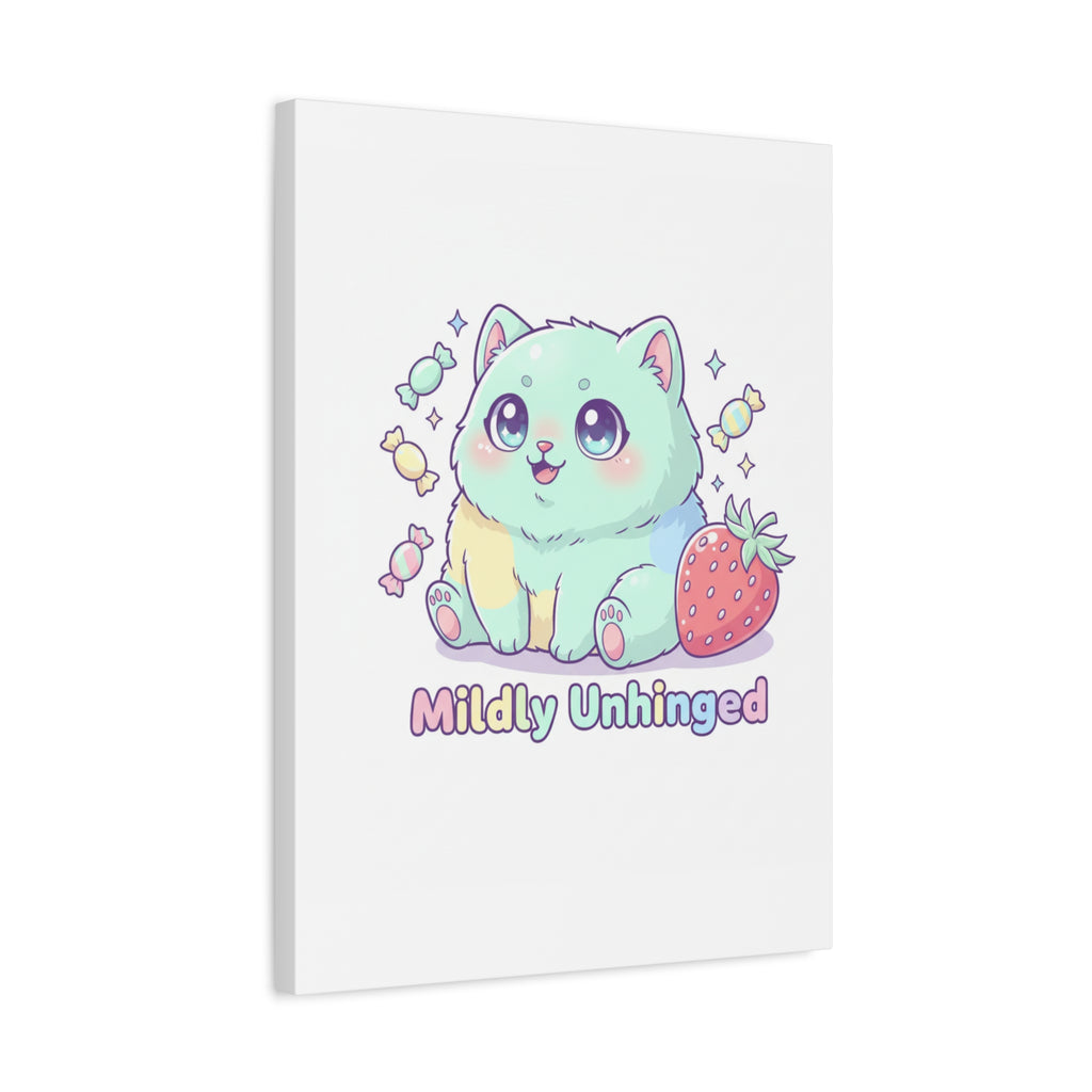 Mildly Unhinged Cute Kawaii Monster Canvas