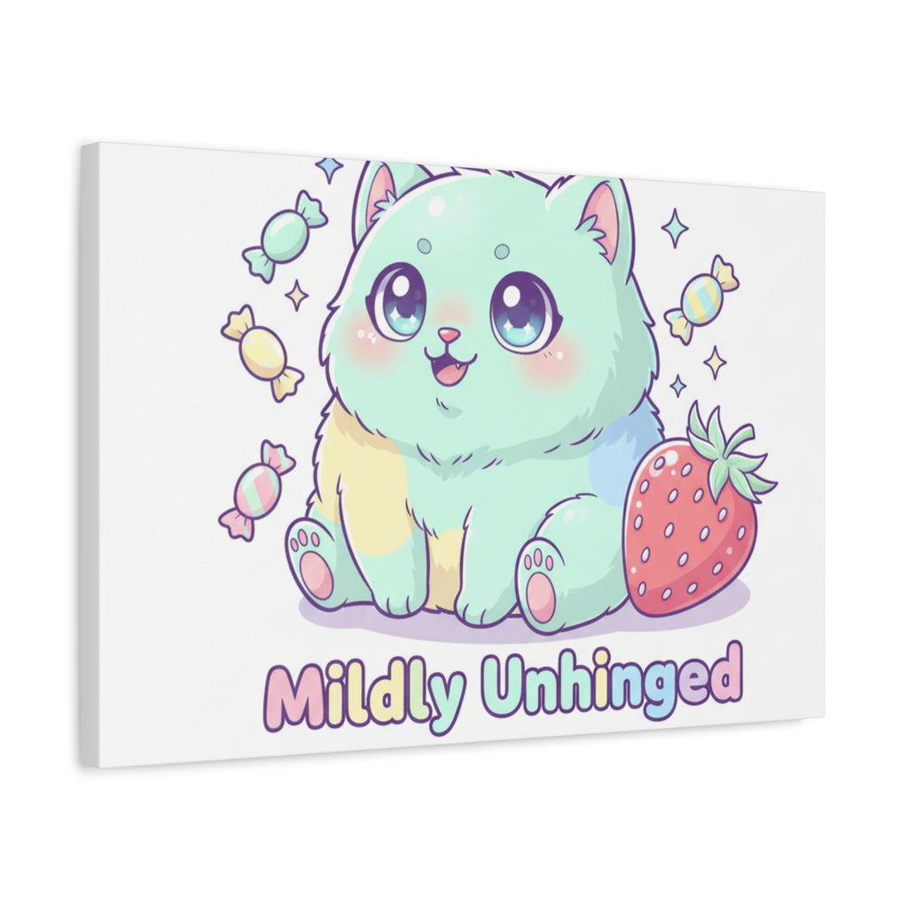 Mildly Unhinged Cute Kawaii Monster Canvas