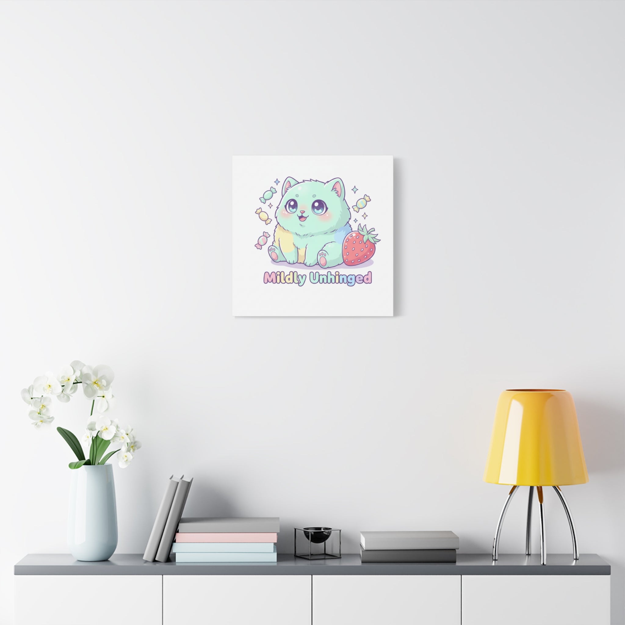 Mildly Unhinged Cute Kawaii Monster Canvas
