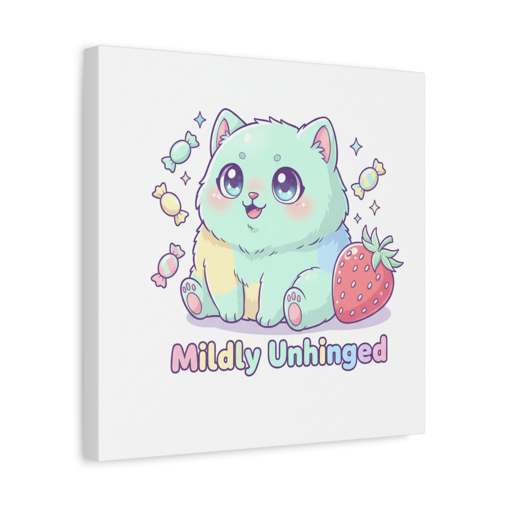 Mildly Unhinged Cute Kawaii Monster Canvas
