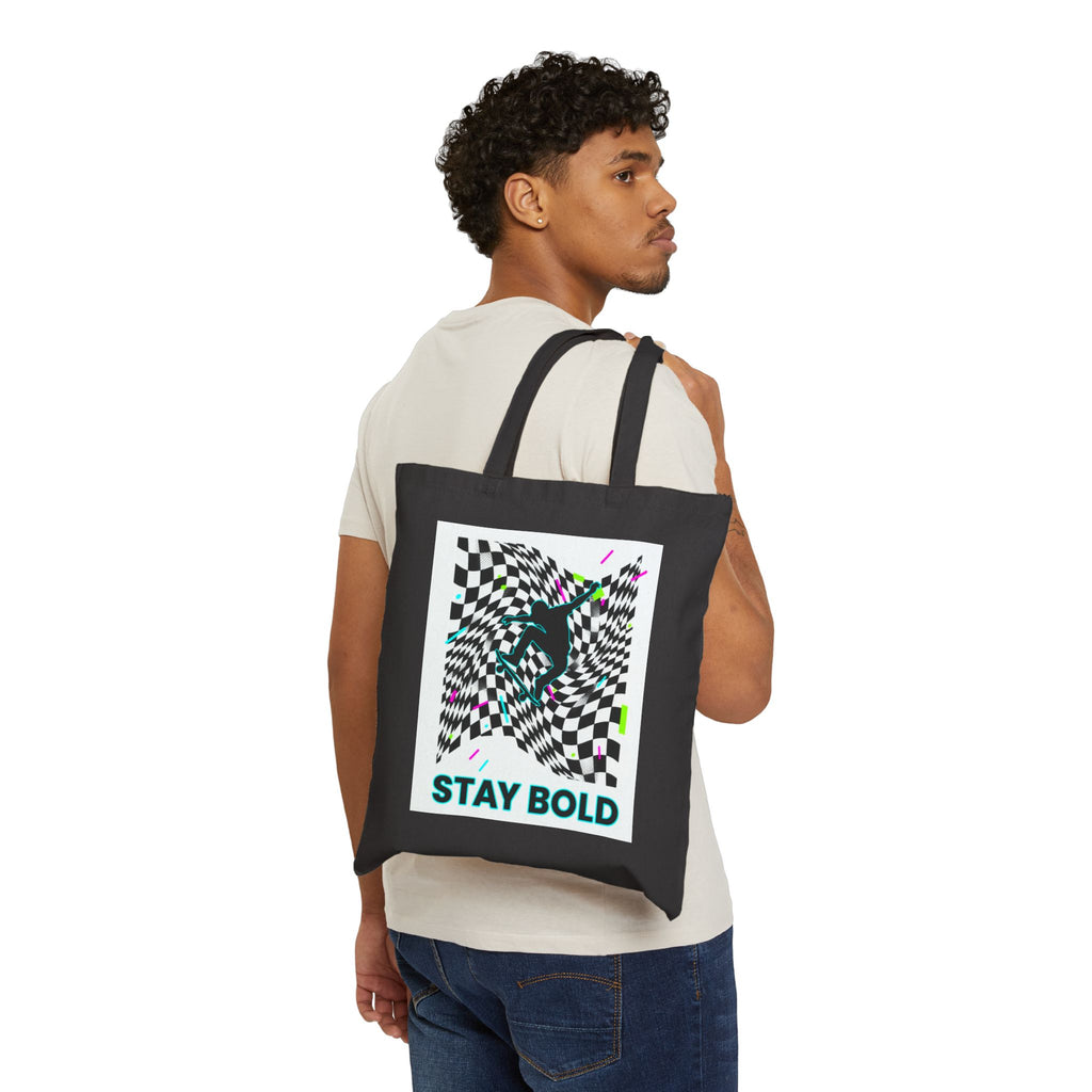 Warped Checker Print Tote | dizzy checker pattern, mod gr... | Bags | Al Mery's Paradise