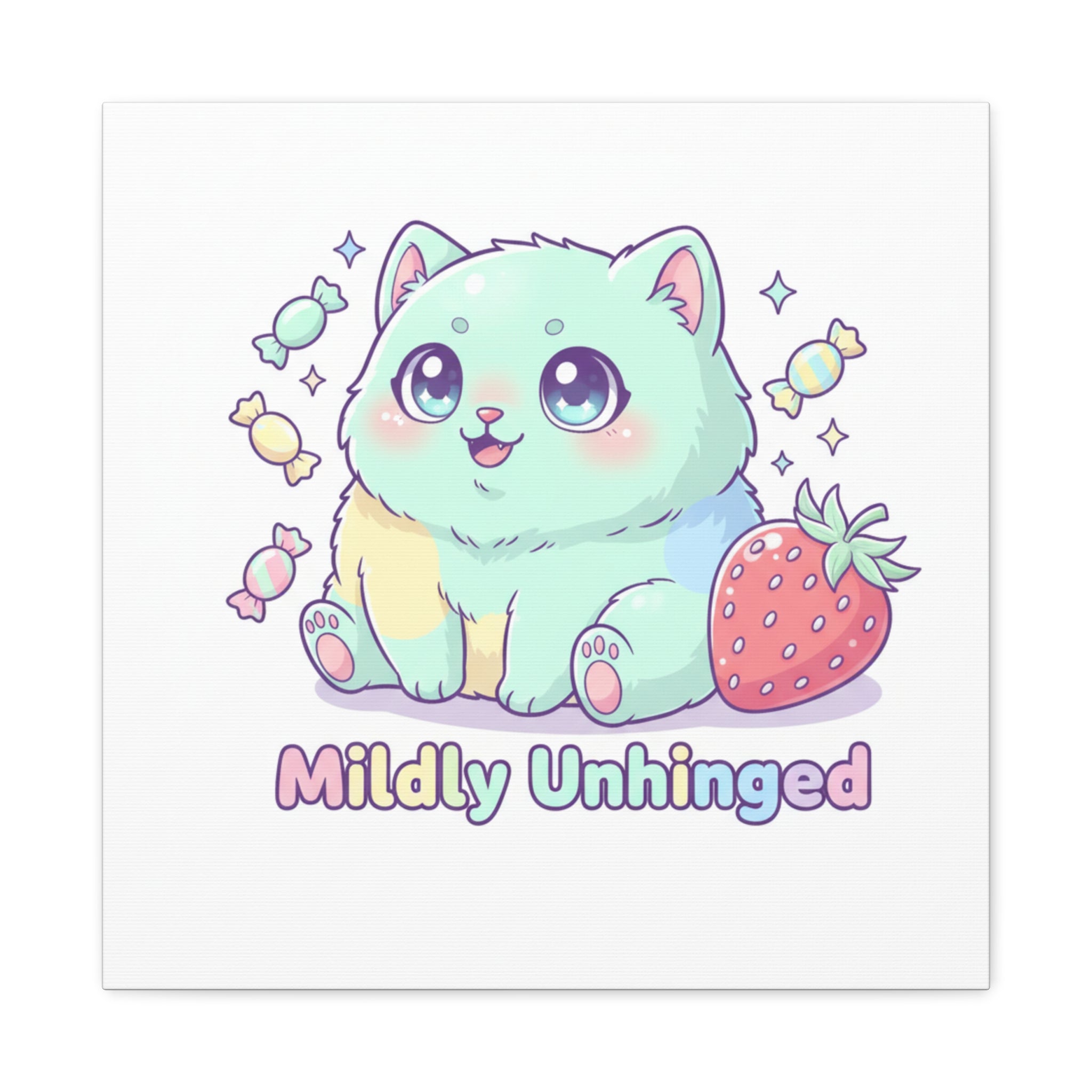 Mildly Unhinged Cute Kawaii Monster Canvas