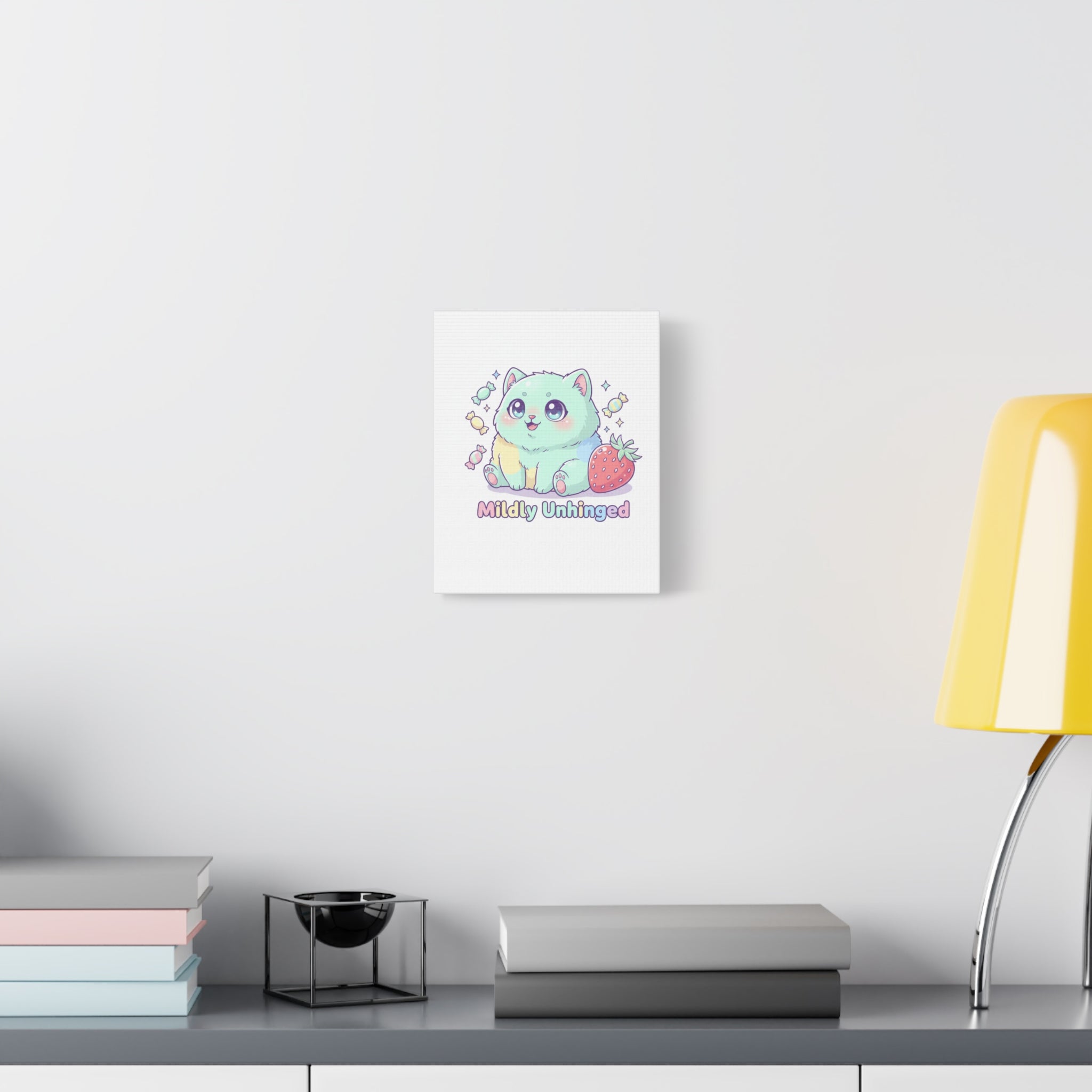 Mildly Unhinged Cute Kawaii Monster Canvas