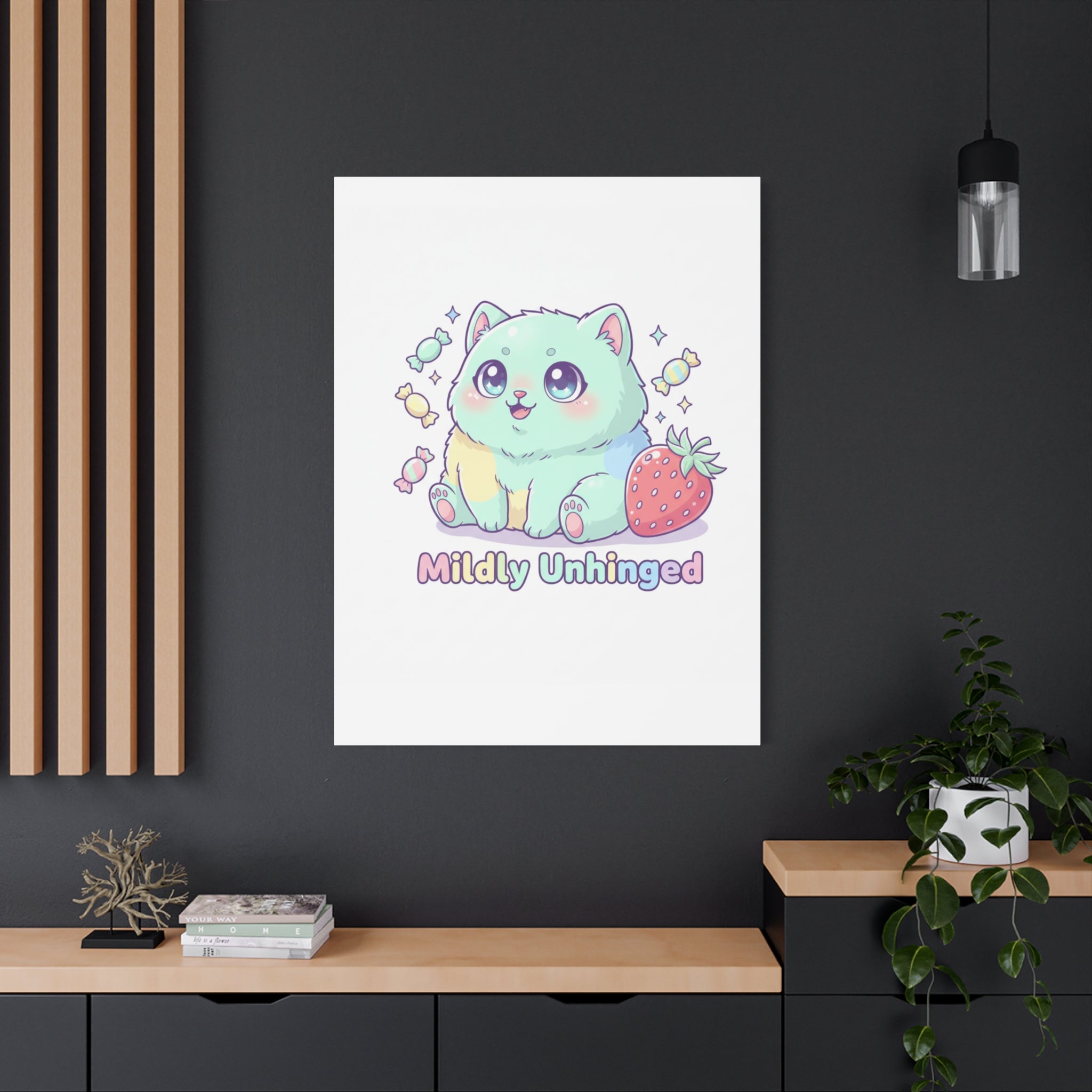 Mildly Unhinged Cute Kawaii Monster Canvas