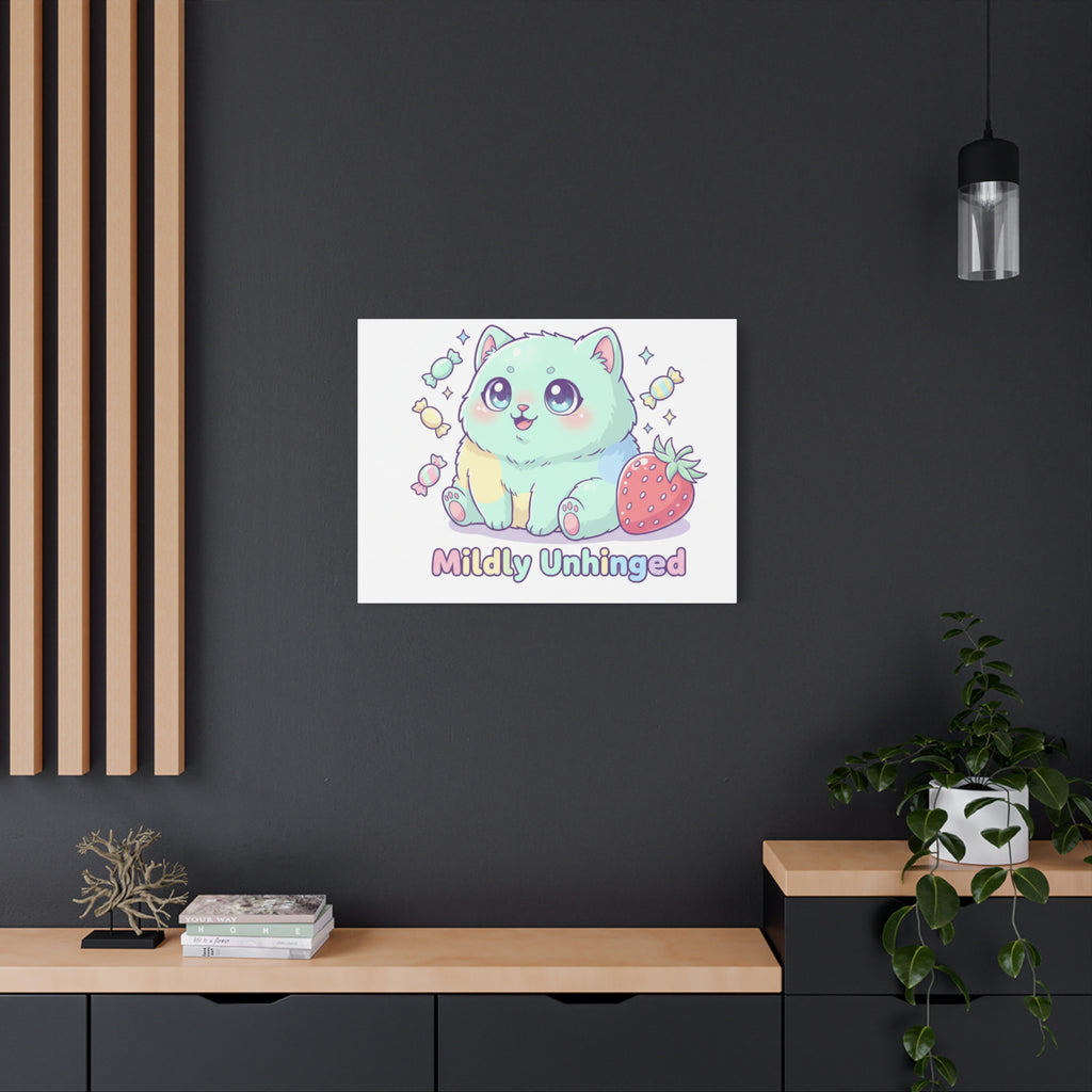 Mildly Unhinged Cute Kawaii Monster Canvas