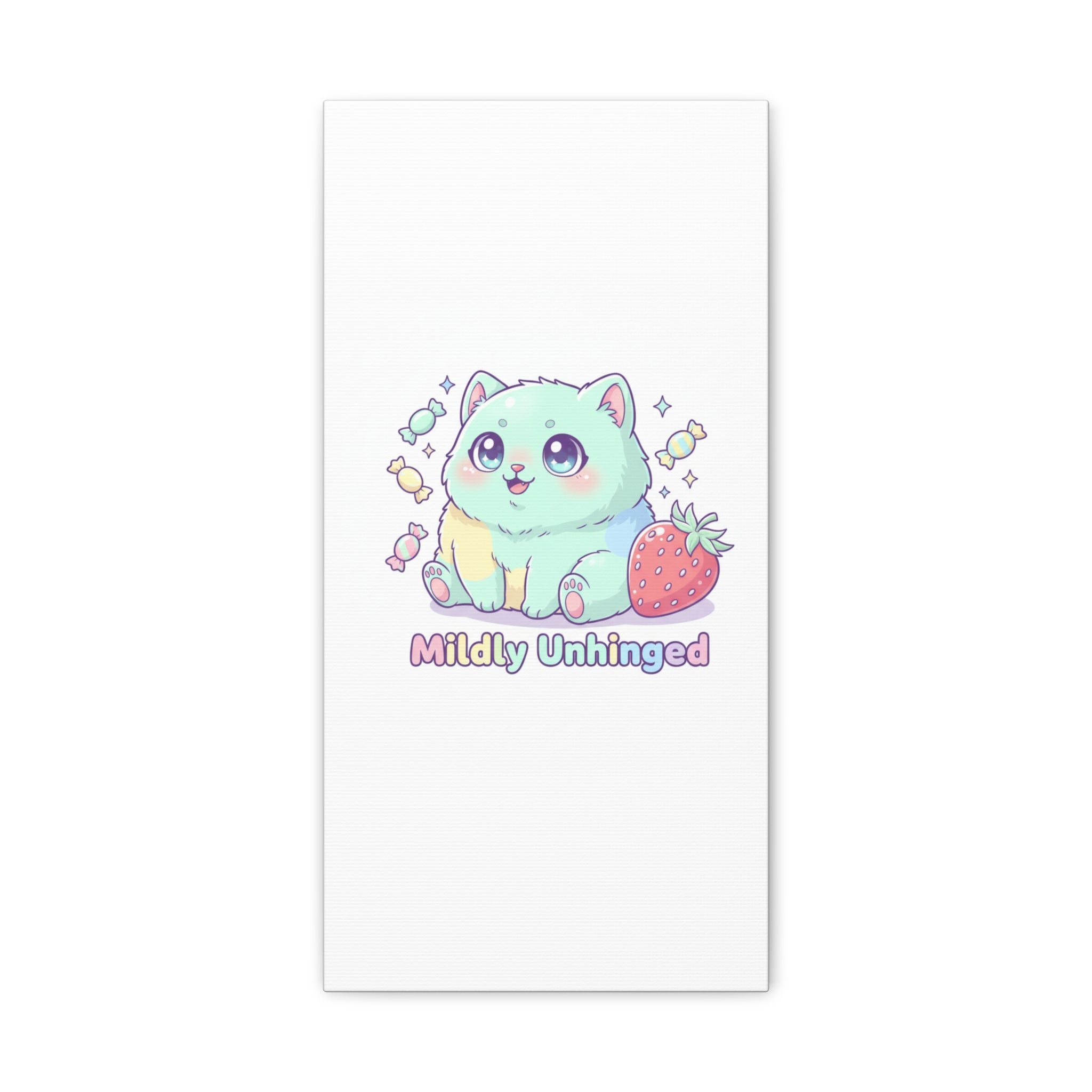Mildly Unhinged Cute Kawaii Monster Canvas