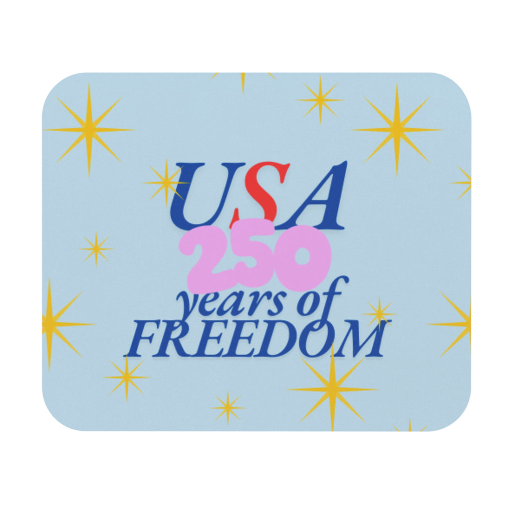 USA 250 Years of Freedom Mouse Pad | in 9" × 8" Rectangle | Home Decor | Al Mery's Paradise