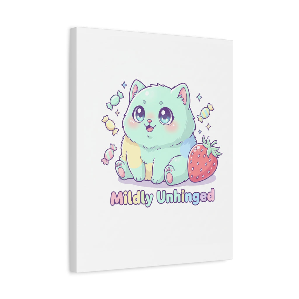 Mildly Unhinged Cute Kawaii Monster Canvas
