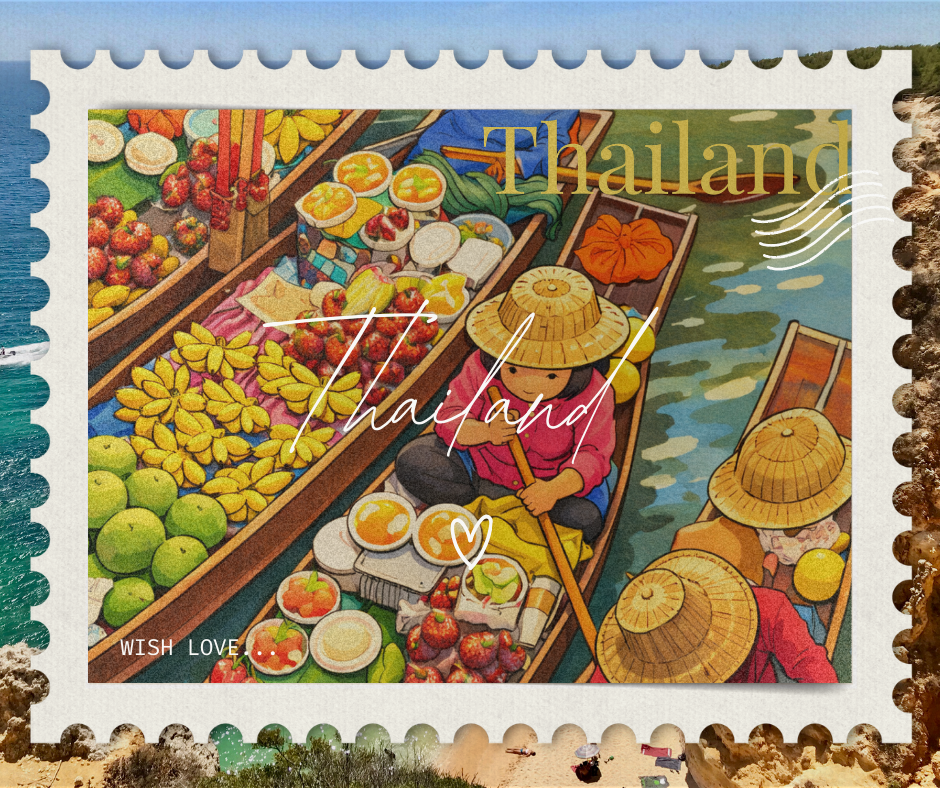 Digital Thailand Postcard – Printable Travel Art