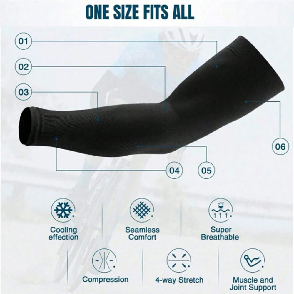 3 Pairs Fashion Ice Silk Arm Sleeves Unisex